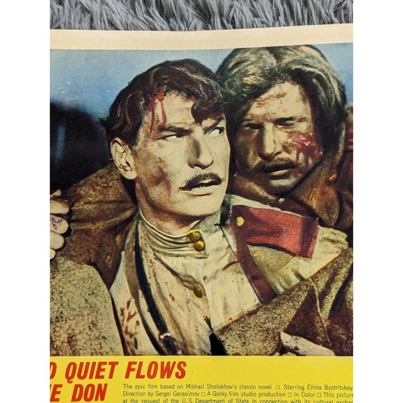And Quiet Flows the Don 1960 Lobby Card Movie Epic Drama Russian Pyotr Glebov - Picture 8 of 8